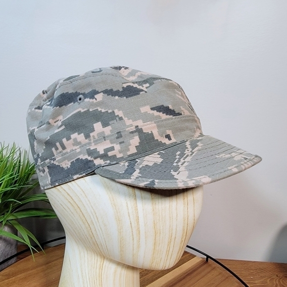 Cadet Cap Military Cap U.S. Air Force Digital Camo Camouflage Women's Size 7 1/8 - Picture 7 of 12